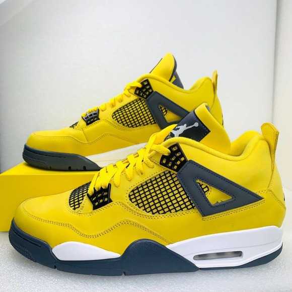 NIKE AIR JORDAN 4 Retro CT8527-700 Lightning Yellow Shoes - Men’s 12 main image 5